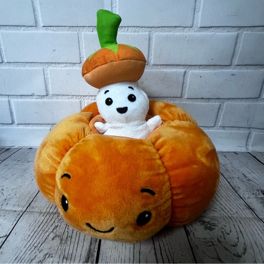 American Greetings Pumpkin Peek A Boo Ghost Plush Toy Halloween